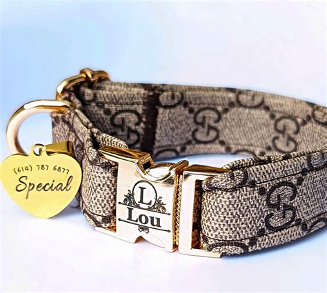 gucci dog collar and leash|Gucci dog collar large.